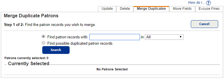 Update patrons page Merge Duplicates sub-tab